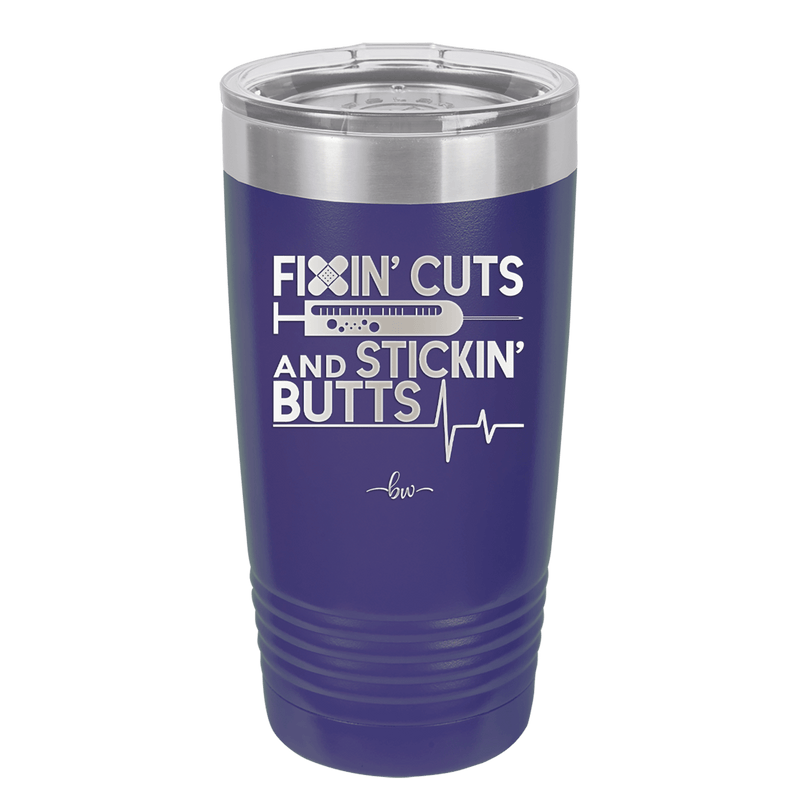 Fixin Cuts and Stickin Butts Nurse 1 - Laser Engraved Stainless Steel Drinkware - 1287 -