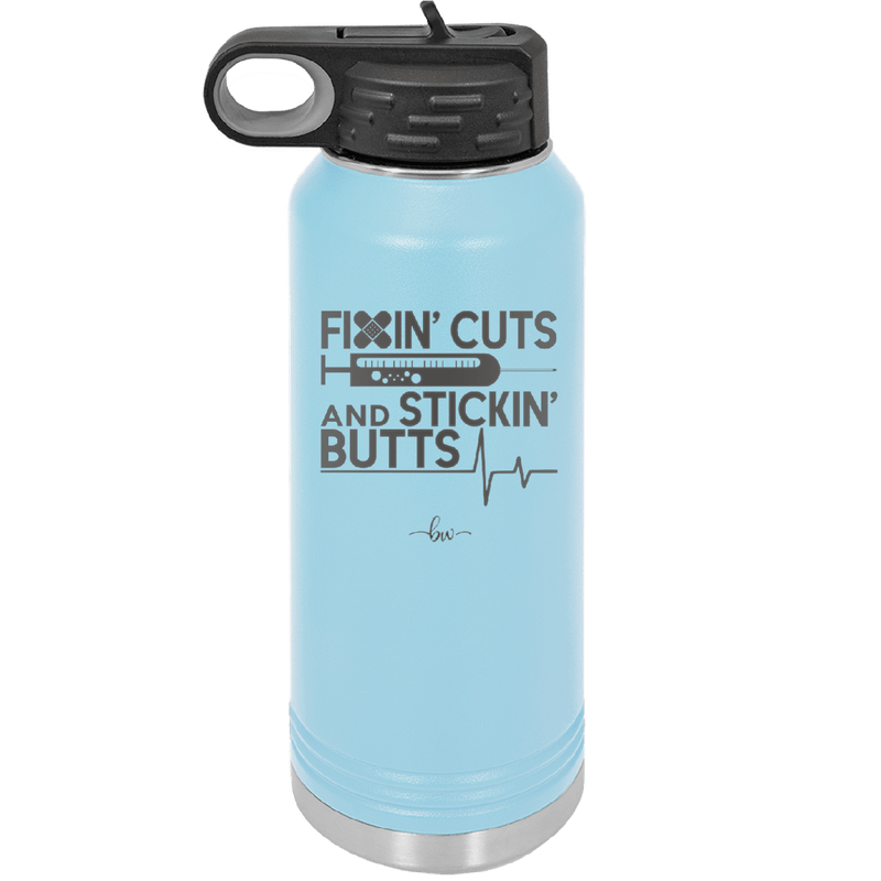 Fixin Cuts and Stickin Butts Nurse 1 - Laser Engraved Stainless Steel Drinkware - 1287 -