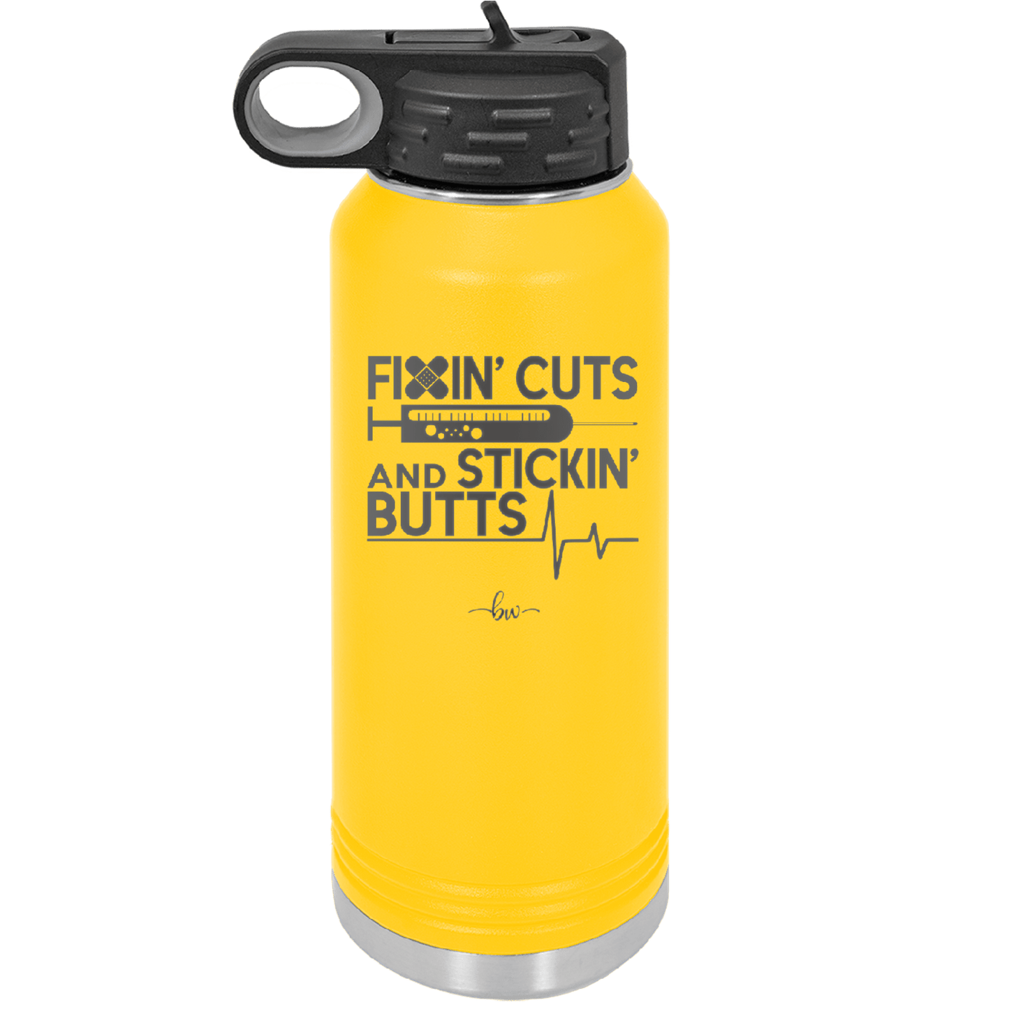 Fixin Cuts and Stickin Butts Nurse 1 - Laser Engraved Stainless Steel Drinkware - 1287 -