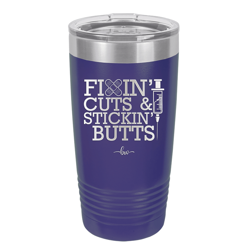 Fixin Cuts and Stickin Butts Nurse 2 - Laser Engraved Stainless Steel Drinkware - 1288 -