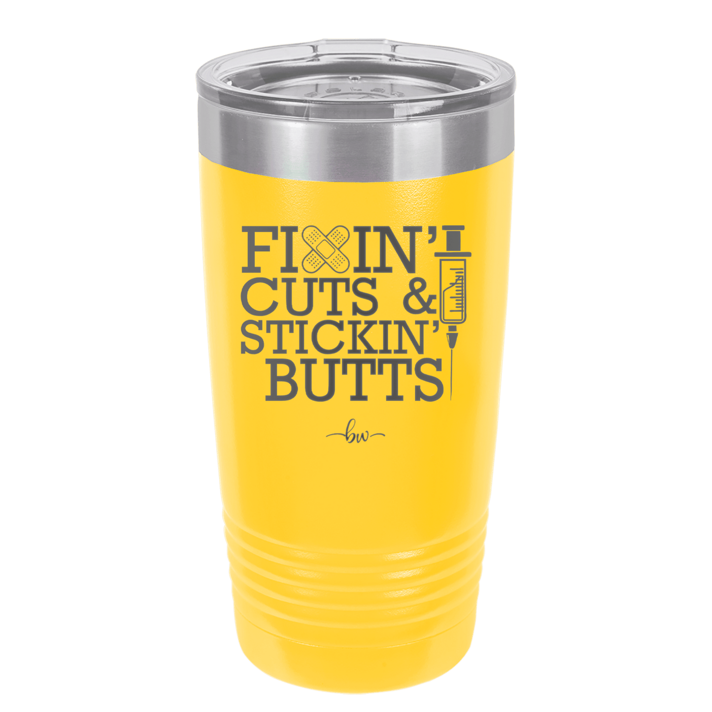 Fixin Cuts and Stickin Butts Nurse 2 - Laser Engraved Stainless Steel Drinkware - 1288 -