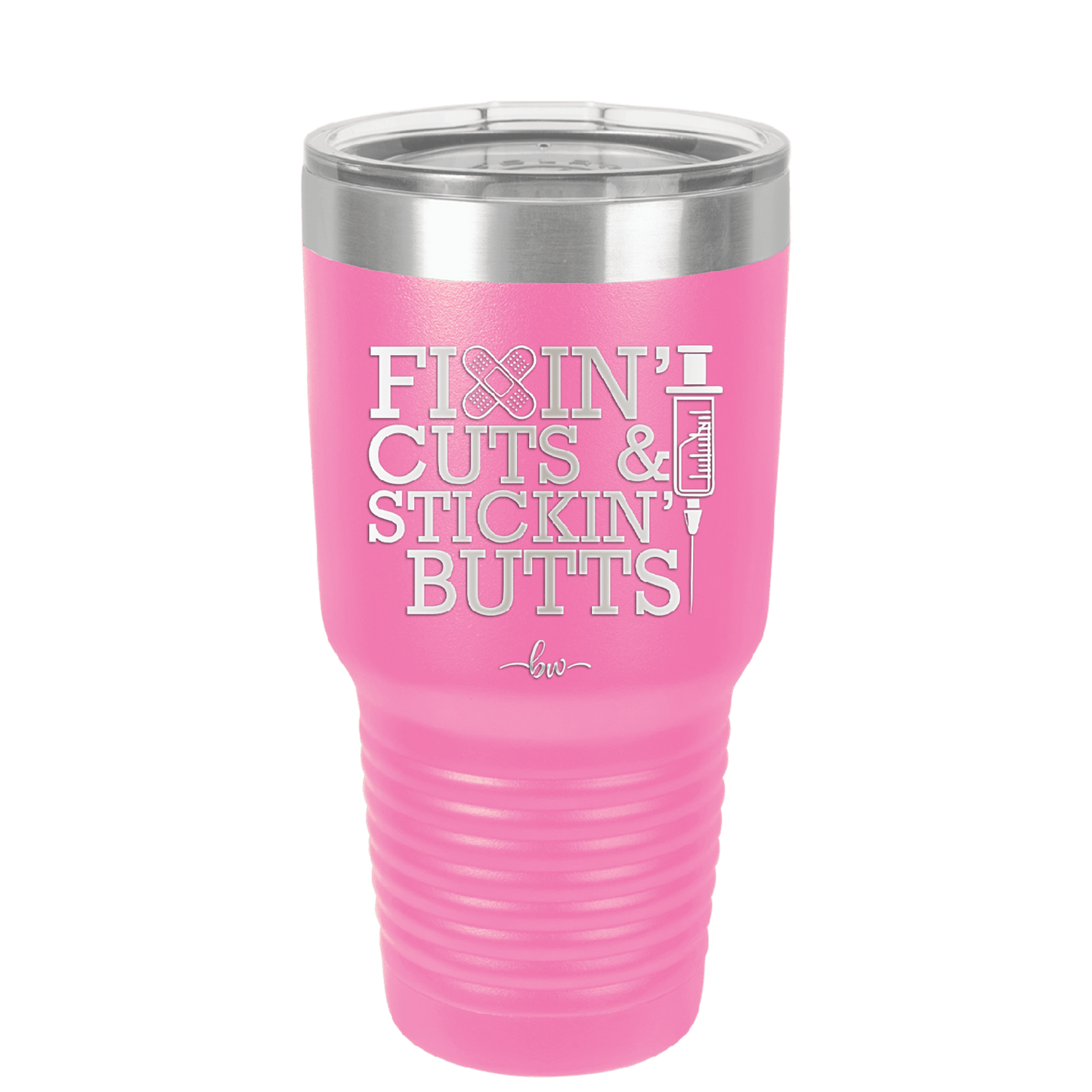 Fixin Cuts and Stickin Butts Nurse 2 - Laser Engraved Stainless Steel Drinkware - 1288 -