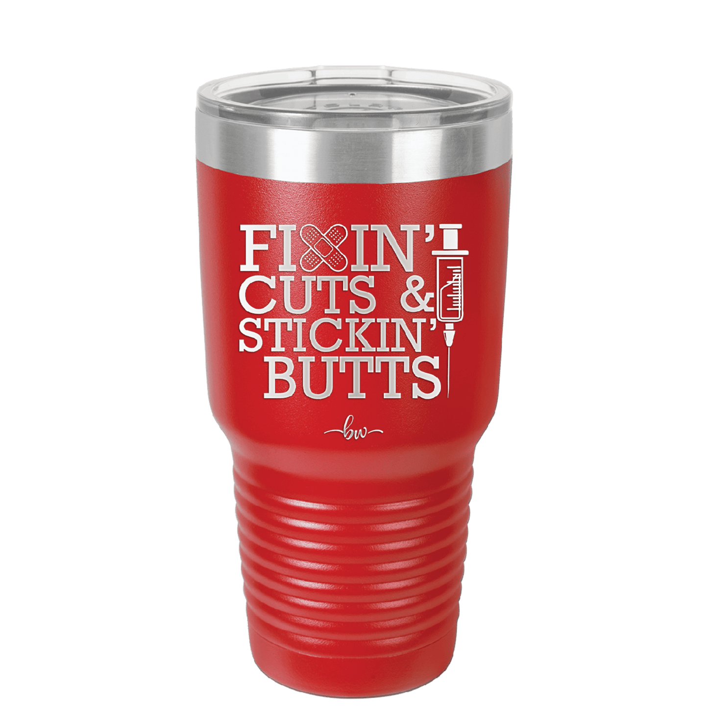 Fixin Cuts and Stickin Butts Nurse 2 - Laser Engraved Stainless Steel Drinkware - 1288 -