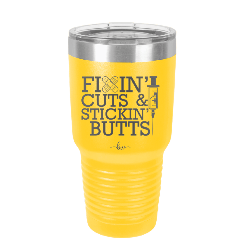 Fixin Cuts and Stickin Butts Nurse 2 - Laser Engraved Stainless Steel Drinkware - 1288 -