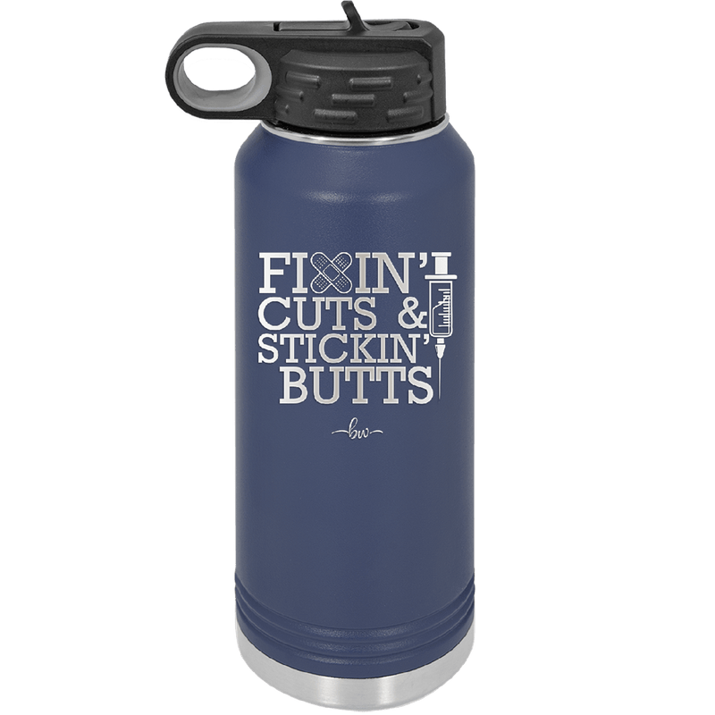 Fixin Cuts and Stickin Butts Nurse 2 - Laser Engraved Stainless Steel Drinkware - 1288 -