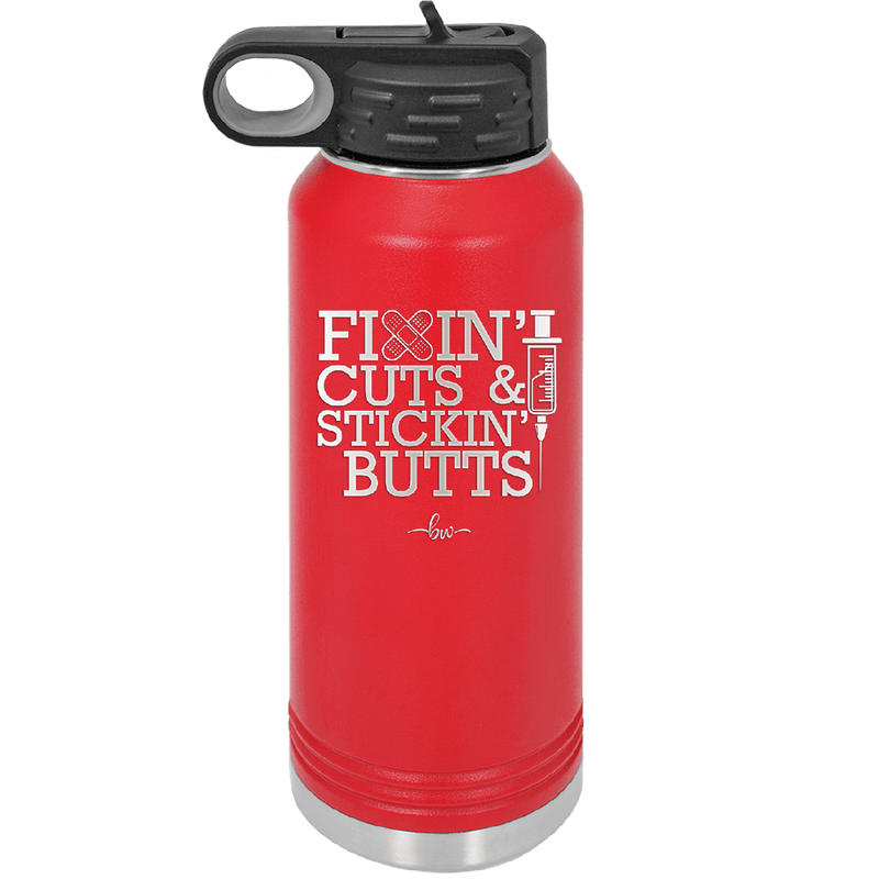 Fixin Cuts and Stickin Butts Nurse 2 - Laser Engraved Stainless Steel Drinkware - 1288 -