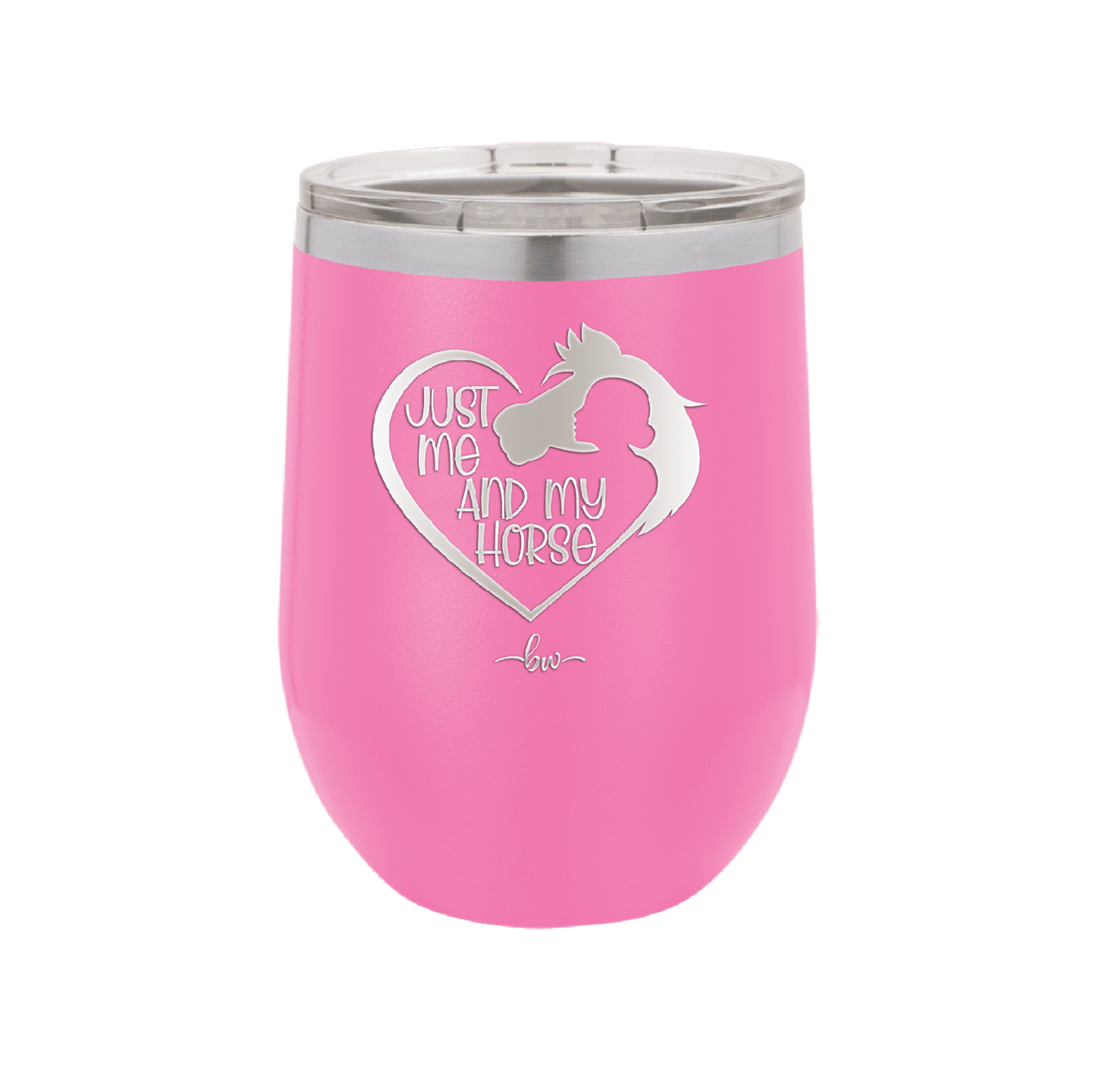 Just Me and My Horse 1 - Laser Engraved Stainless Steel Drinkware - 1388 -