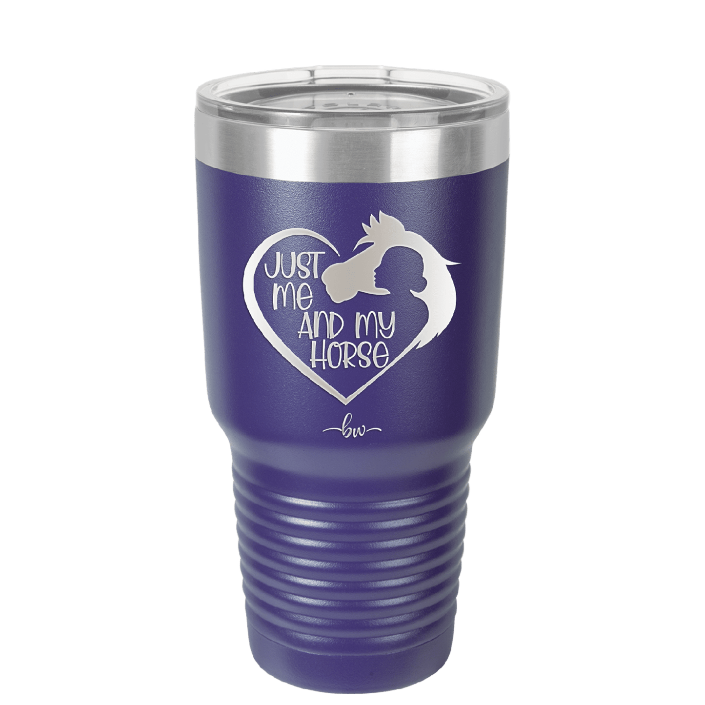Just Me and My Horse 1 - Laser Engraved Stainless Steel Drinkware - 1388 -
