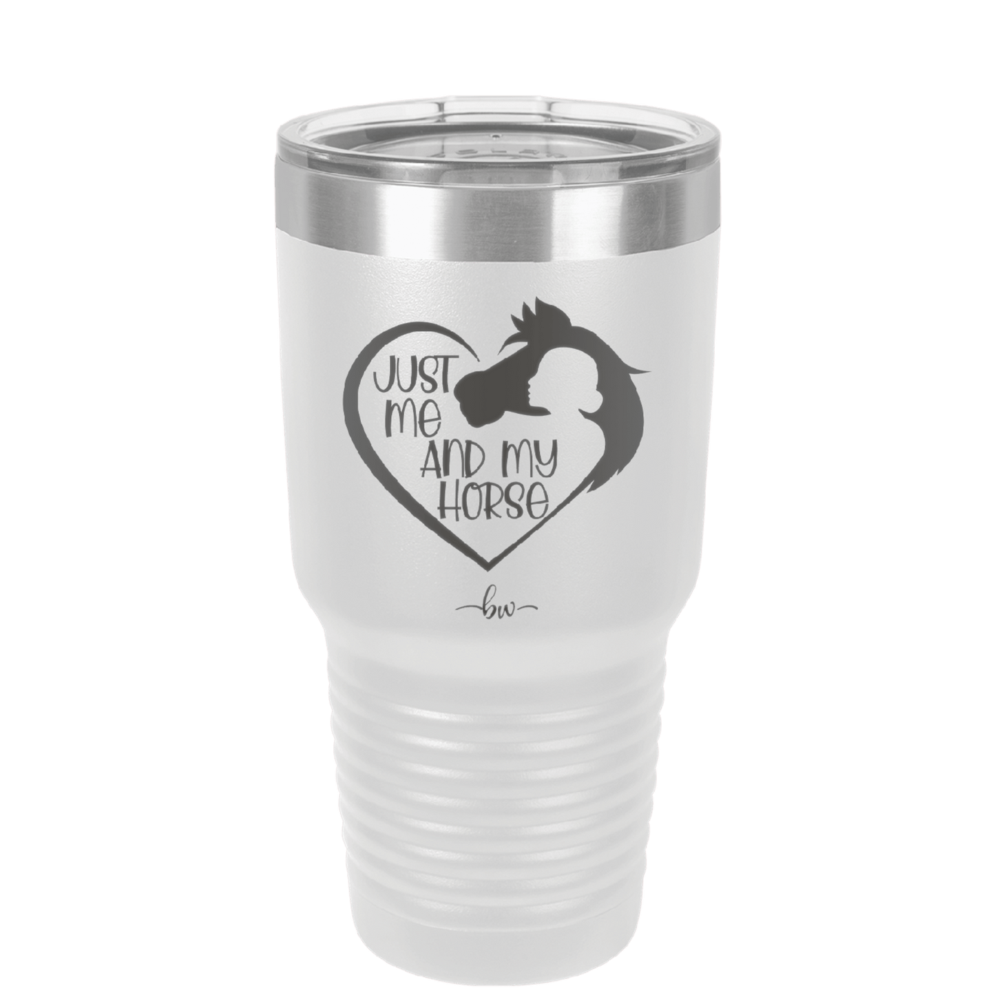 Just Me and My Horse 1 - Laser Engraved Stainless Steel Drinkware - 1388 -
