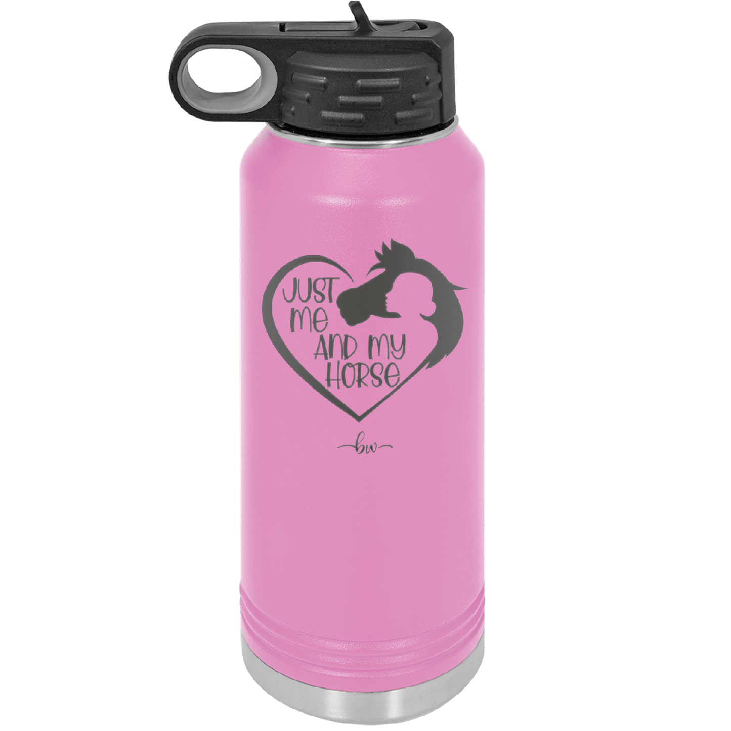 Just Me and My Horse 1 - Laser Engraved Stainless Steel Drinkware - 1388 -