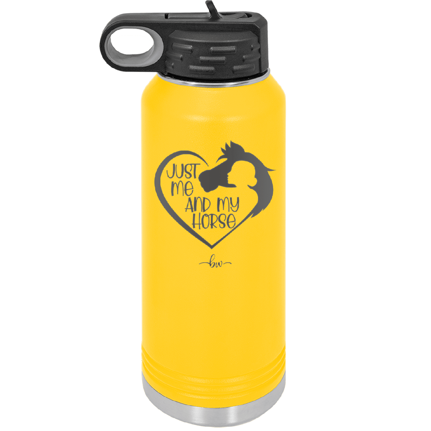 Just Me and My Horse 1 - Laser Engraved Stainless Steel Drinkware - 1388 -