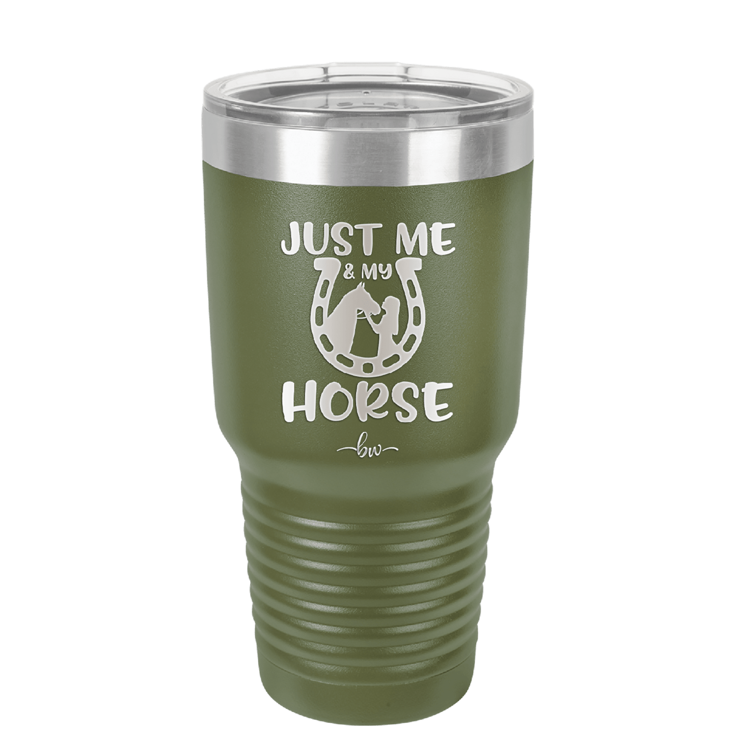 Just Me and My Horse 2 - Laser Engraved Stainless Steel Drinkware - 1416 -