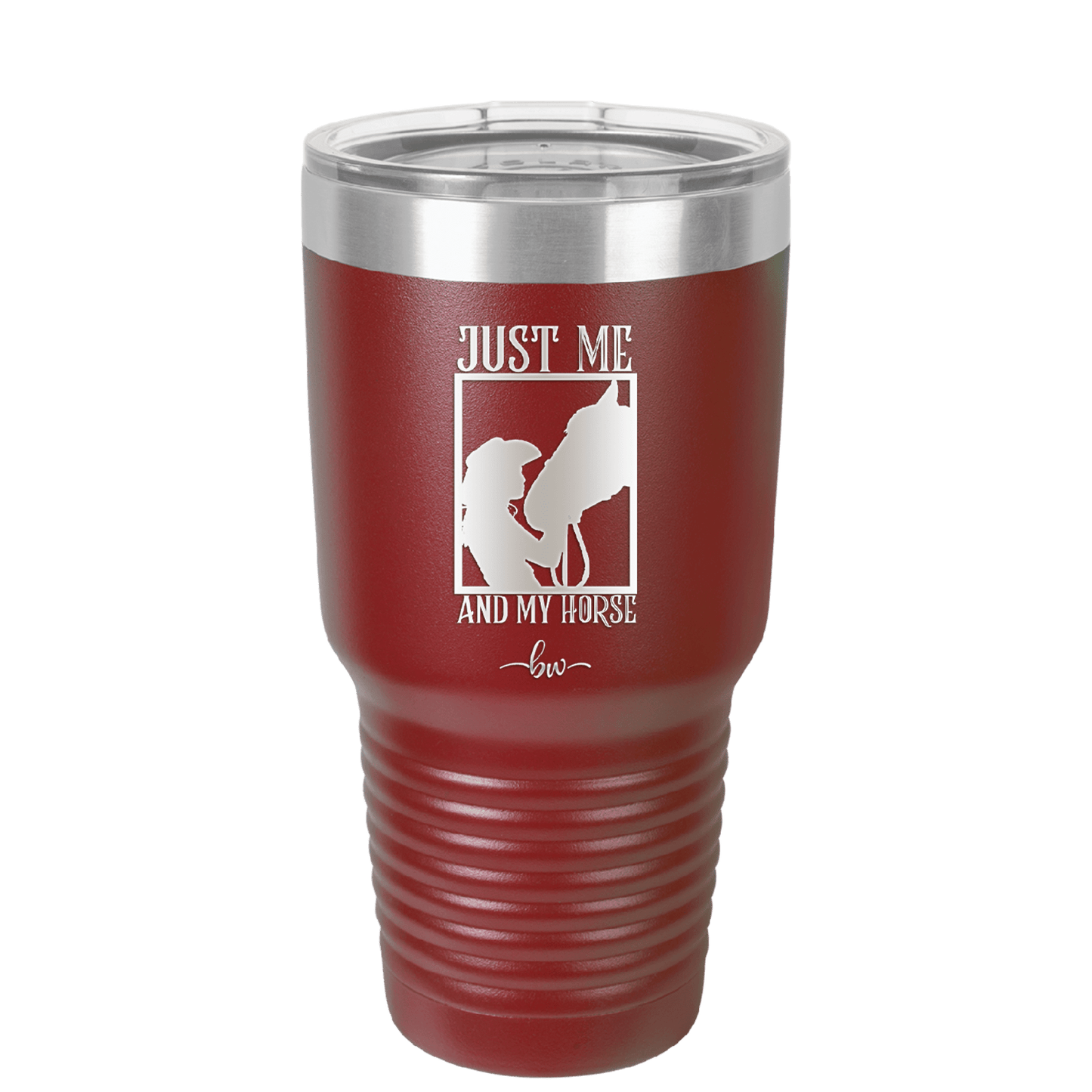 Just Me and My Horse 3 - Laser Engraved Stainless Steel Drinkware - 1417 -