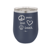 Peace Love Beach - Laser Engraved Stainless Steel Drinkware - 1463 -