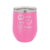 Peace Love Beach - Laser Engraved Stainless Steel Drinkware - 1463 -