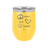 Peace Love Beach - Laser Engraved Stainless Steel Drinkware - 1463 -