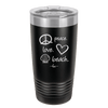 Peace Love Beach - Laser Engraved Stainless Steel Drinkware - 1463 -