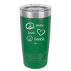 Peace Love Beach - Laser Engraved Stainless Steel Drinkware - 1463 -