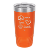 Peace Love Beach - Laser Engraved Stainless Steel Drinkware - 1463 -