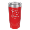 Peace Love Beach - Laser Engraved Stainless Steel Drinkware - 1463 -