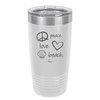 Peace Love Beach - Laser Engraved Stainless Steel Drinkware - 1463 -