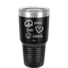 Peace Love Beach - Laser Engraved Stainless Steel Drinkware - 1463 -