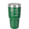 Peace Love Beach - Laser Engraved Stainless Steel Drinkware - 1463 -