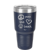Peace Love Beach - Laser Engraved Stainless Steel Drinkware - 1463 -