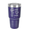 Peace Love Beach - Laser Engraved Stainless Steel Drinkware - 1463 -