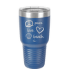 Peace Love Beach - Laser Engraved Stainless Steel Drinkware - 1463 -