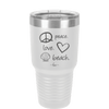 Peace Love Beach - Laser Engraved Stainless Steel Drinkware - 1463 -