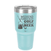 Weekend Forecast Golf with a Chance of Beer 3 - Laser Engraved Stainless Steel Drinkware - 1667 -
