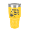 Weekend Forecast Golf with a Chance of Beer 3 - Laser Engraved Stainless Steel Drinkware - 1667 -