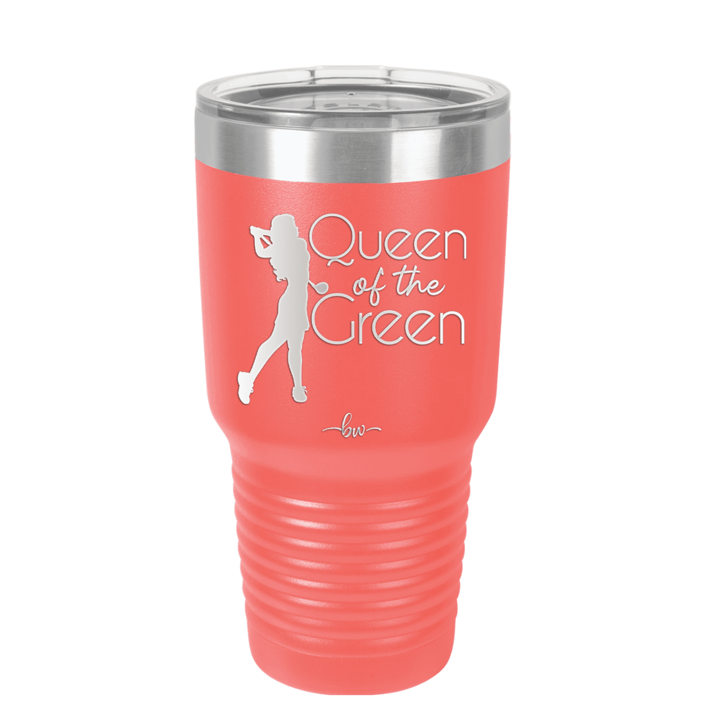 Queen of the Green Woman Golf 1 - Laser Engraved Stainless Steel Drinkware - 1672 -