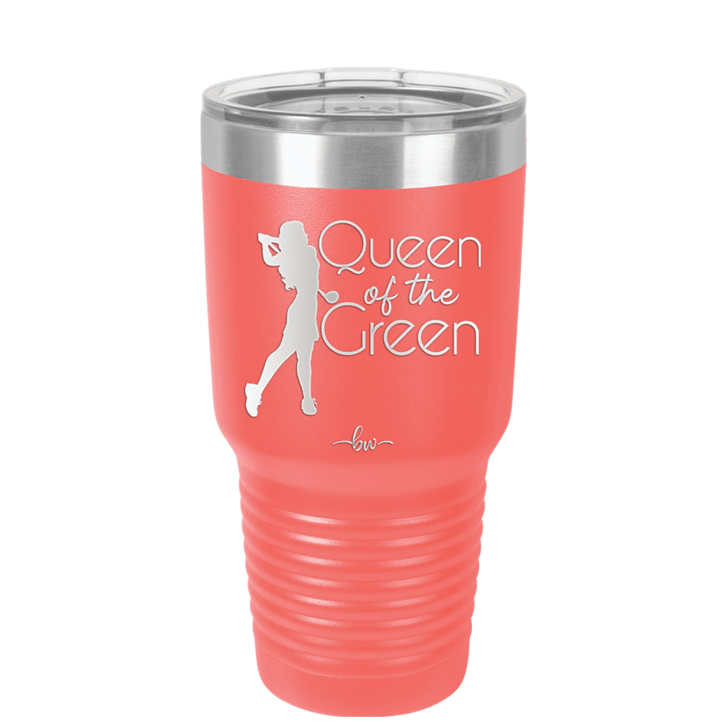 Queen of the Green Woman Golf 1 - Laser Engraved Stainless Steel Drinkware - 1672 -