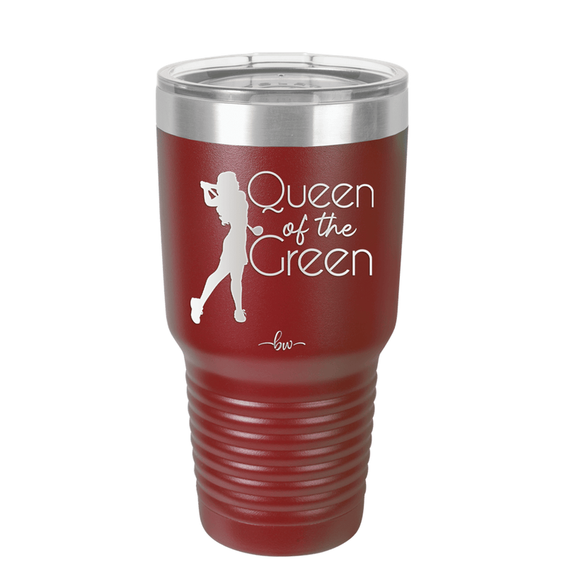 Queen of the Green Woman Golf 1 - Laser Engraved Stainless Steel Drinkware - 1672 -