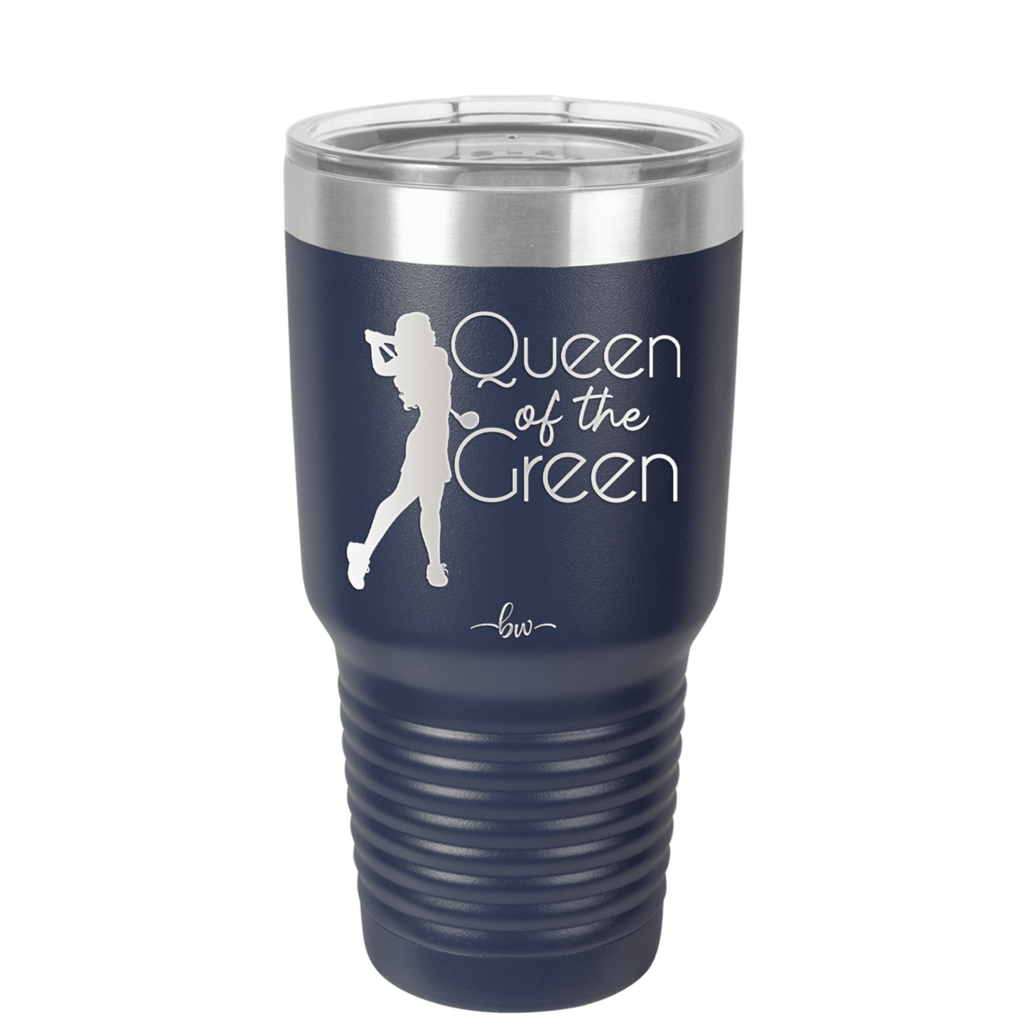 Queen of the Green Woman Golf 1 - Laser Engraved Stainless Steel Drinkware - 1672 -