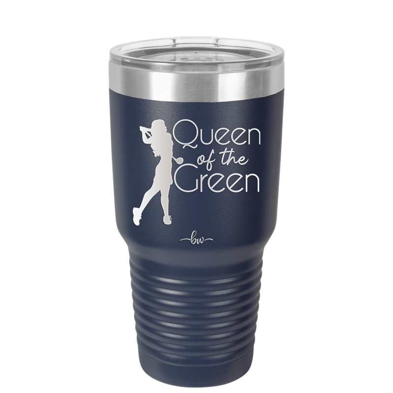 Queen of the Green Woman Golf 1 - Laser Engraved Stainless Steel Drinkware - 1672 -