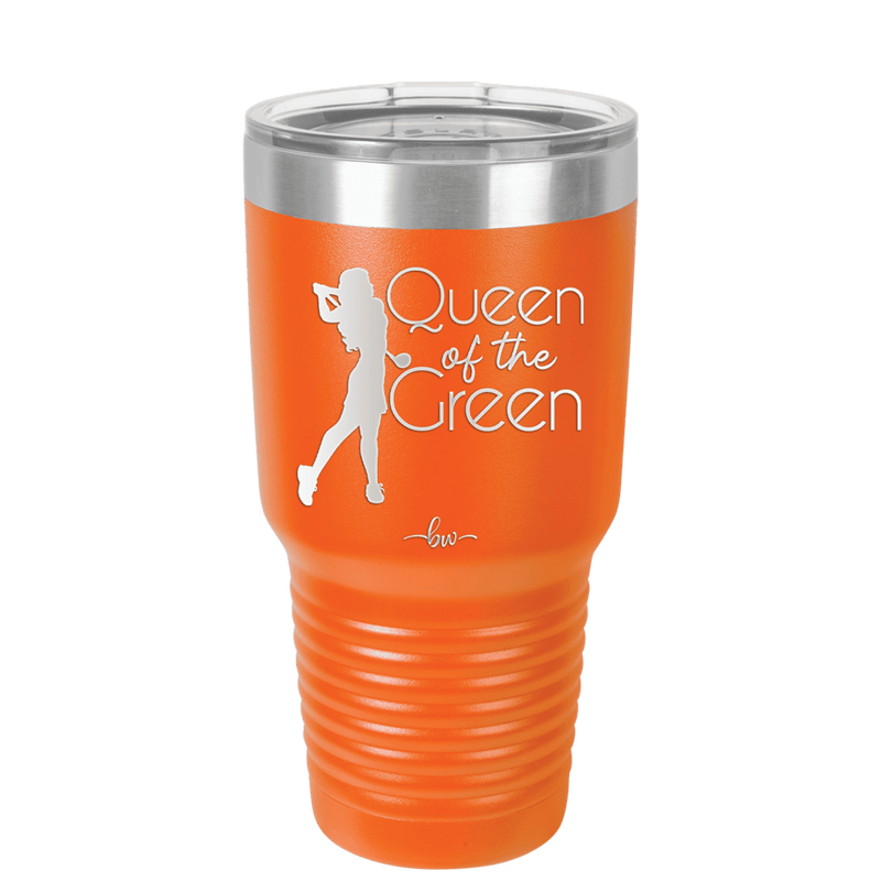 Queen of the Green Woman Golf 1 - Laser Engraved Stainless Steel Drinkware - 1672 -