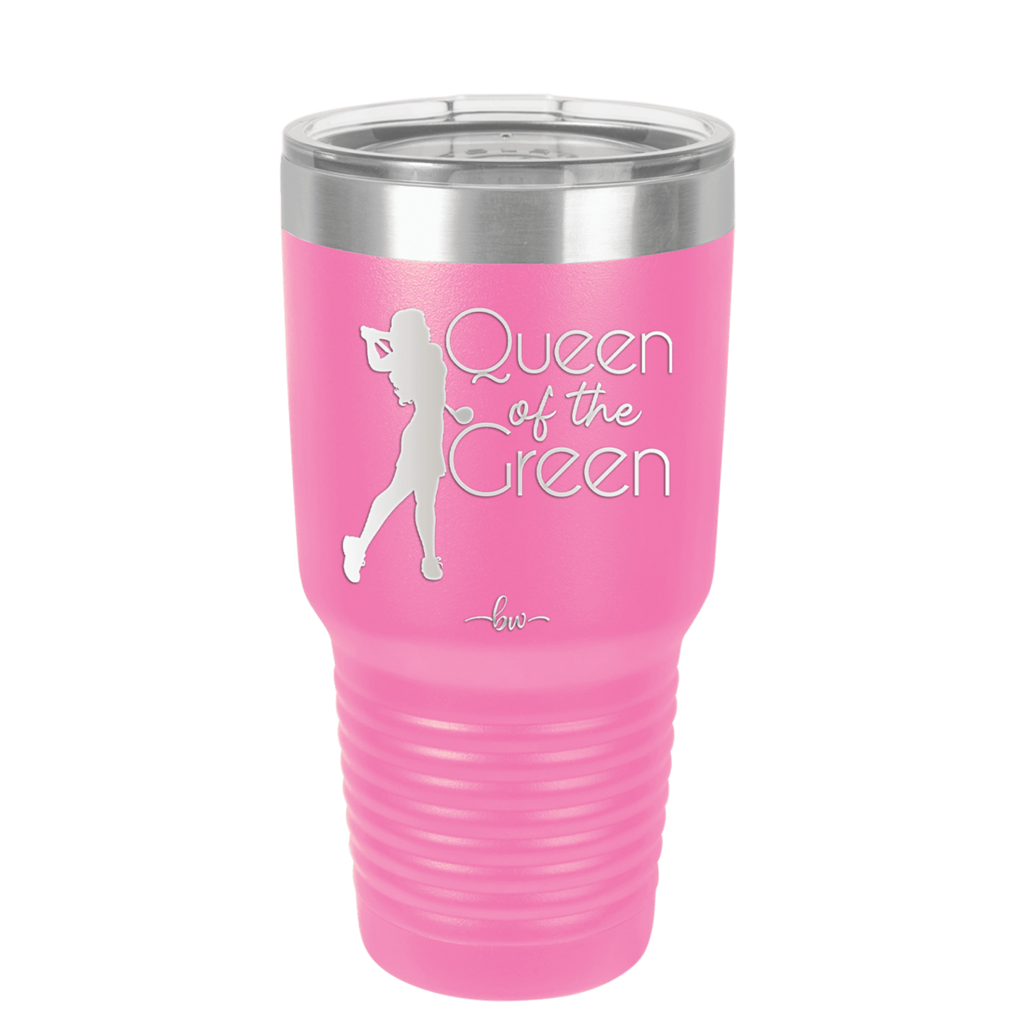 Queen of the Green Woman Golf 1 - Laser Engraved Stainless Steel Drinkware - 1672 -