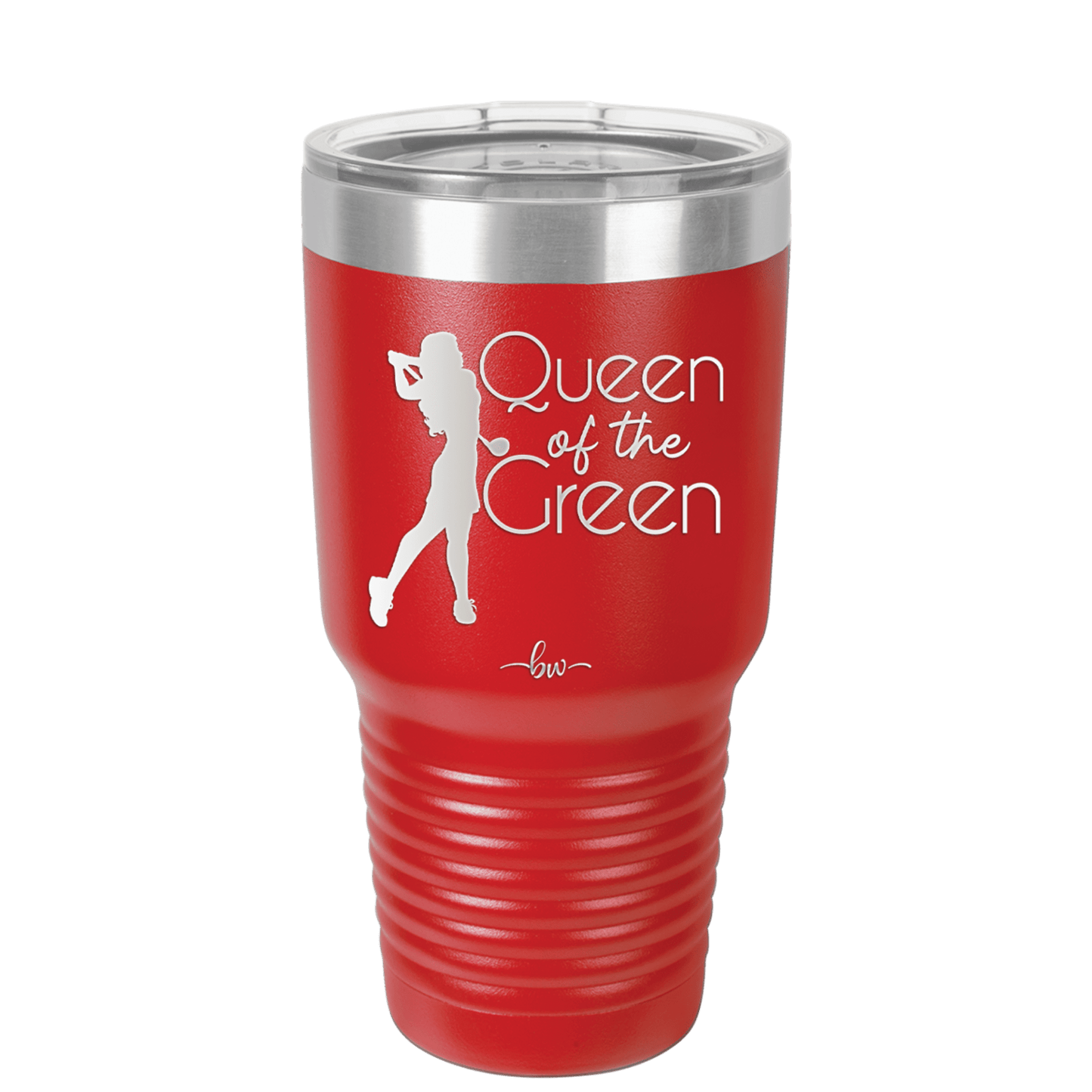 Queen of the Green Woman Golf 1 - Laser Engraved Stainless Steel Drinkware - 1672 -