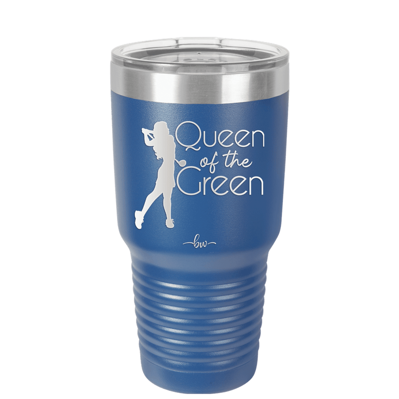 Queen of the Green Woman Golf 1 - Laser Engraved Stainless Steel Drinkware - 1672 -