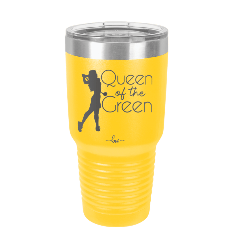 Queen of the Green Woman Golf 1 - Laser Engraved Stainless Steel Drinkware - 1672 -