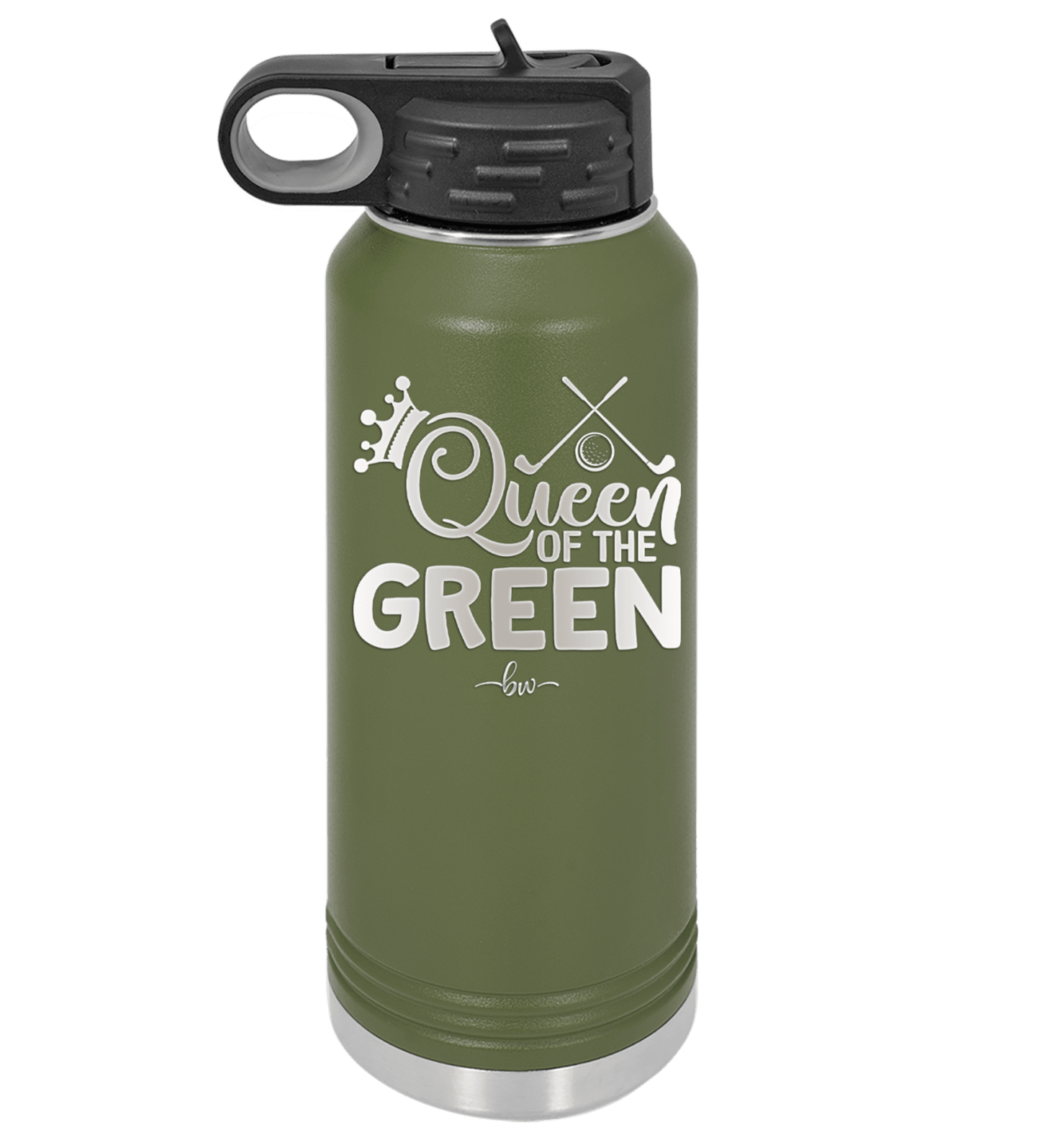Queen of the Green Woman Golf 3 - Laser Engraved Stainless Steel Drinkware - 1674 -