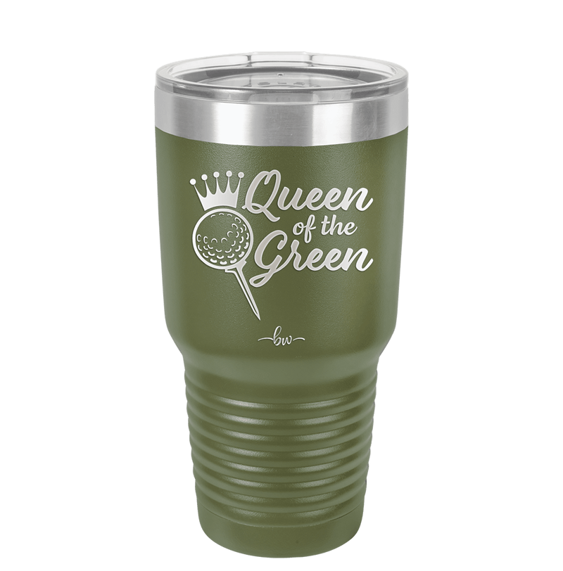 Queen of the Green Woman Golf 4 - Laser Engraved Stainless Steel Drinkware - 1675 -