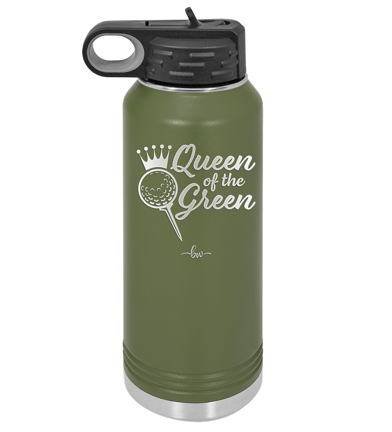 Queen of the Green Woman Golf 4 - Laser Engraved Stainless Steel Drinkware - 1675 -