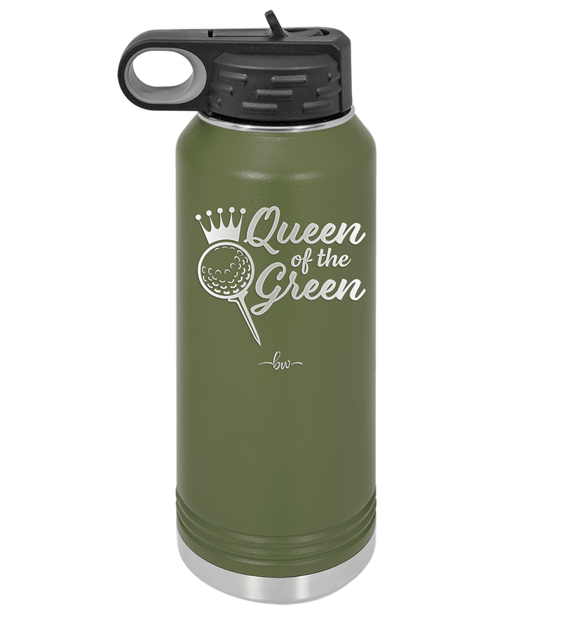 Queen of the Green Woman Golf 4 - Laser Engraved Stainless Steel Drinkware - 1675 -