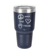 Peace. Love. Rescue. - Laser Engraved Stainless Steel Drinkware - 1011 -