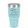 Peace. Love. Rescue. - Laser Engraved Stainless Steel Drinkware - 1011 -