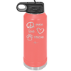 Peace. Love. Rescue. - Laser Engraved Stainless Steel Drinkware - 1011 -